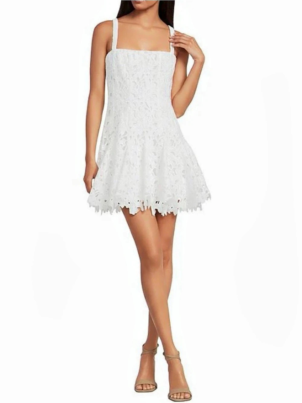 Gianni Bini White Lace Mini Dress - Picture 2 of 5